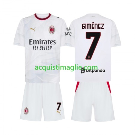 Divisa di Calcio AC Milan Gimenez 7 Bambino Trasferta 2026/2027